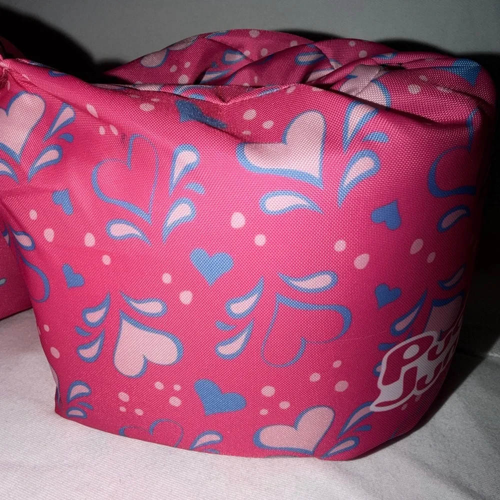 Pink Kids Swim Arm Floaties with Dolphin Design